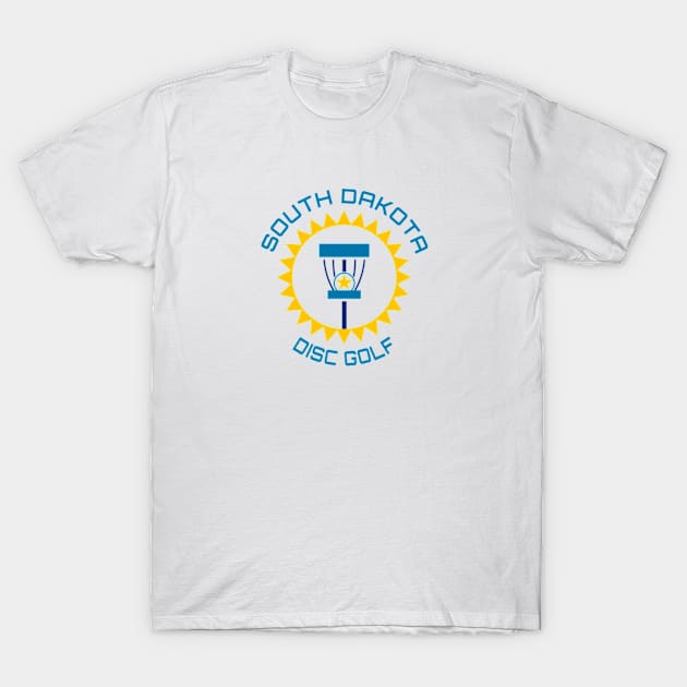 South Dakota Disc Golf - State Flag Light T-Shirt by grahamwilliams